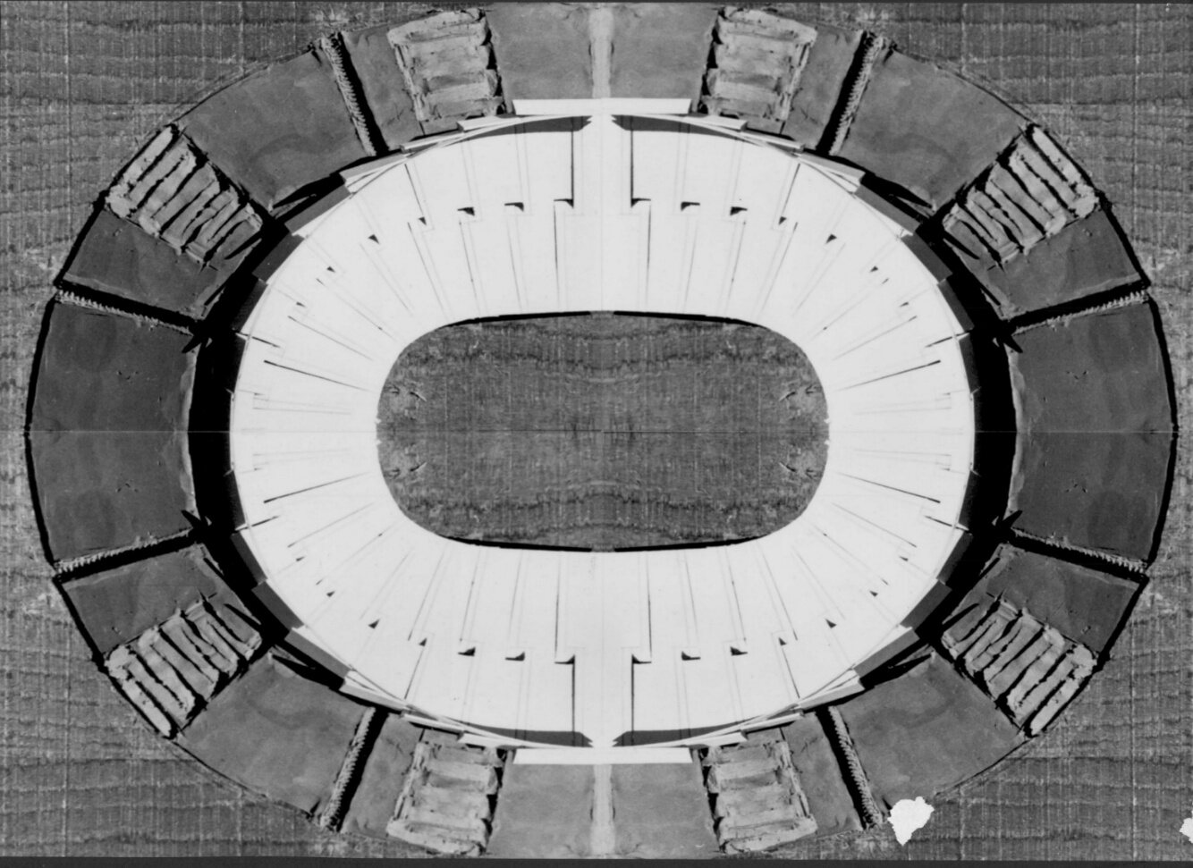 Model of the arena, seen from above