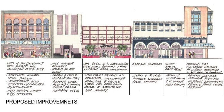 Proposed improvements drawing for another block of K Street
