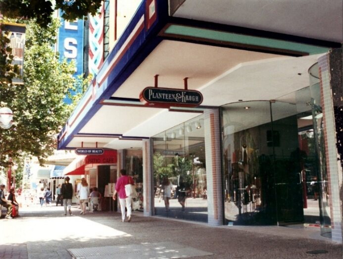 A renovated K Street storefront with a deep canopy