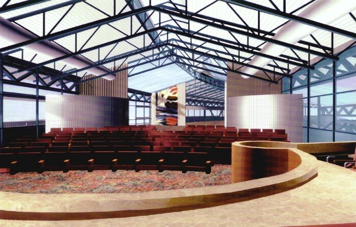 The Council Chamber under construction