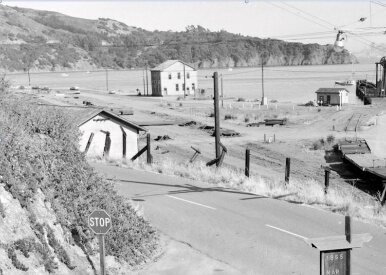 The Tiburon railroad yard as the rails were being removed