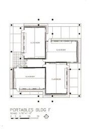 Floor plan of a relocatable classroom building