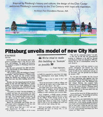 Pittsburg Unveils Model of New City Hall, Ledger Dispatch