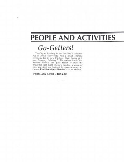 People and Activities: Go-Getters!, The Ark